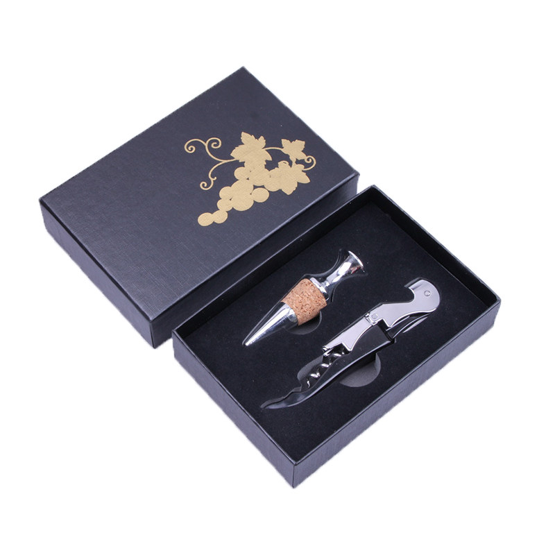 BR-WG28 2pcs Wine Accessory Set Wine Opener Stopper